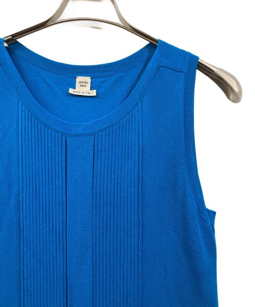 HERMES（エルメス）HERMES (エルメス) ノースリーブワンピース ブルー サイズ:36の古着・服飾アイテム
