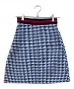GUCCIグッチ）の古着「千鳥格子スカート」｜ブルー