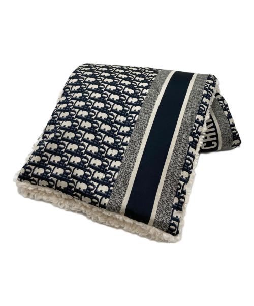 Christian Dior（クリスチャン ディオール）Christian Dior (クリスチャン ディオール) TIE OBLIQUE SCARF ネイビーの古着・服飾アイテム