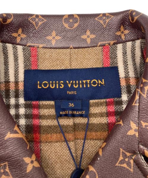 LOUIS VUITTON（ルイ ヴィトン）LOUIS VUITTON (ルイ ヴィトン) コーティングモノグラムレザーコート ブラウン サイズ:36の古着・服飾アイテム