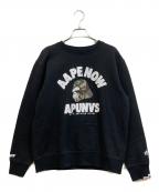 A BATHING APEア ベイシング エイプ）の古着「プリントスウェット」｜ブラック