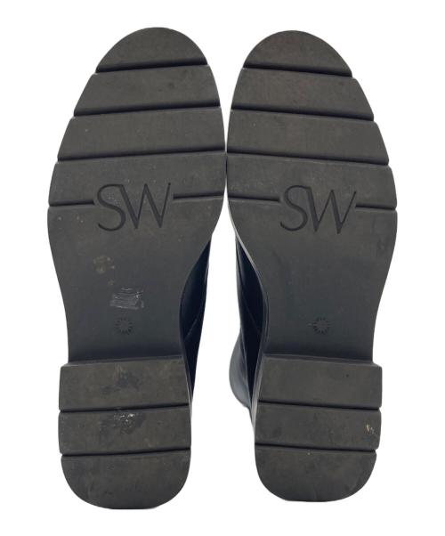 STUART WEITZMAN（スチュアートワイツマン）STUART WEITZMAN (スチュアートワイツマン) Mckenzee レザー コンバットブーツ ブラック サイズ:7の古着・服飾アイテム