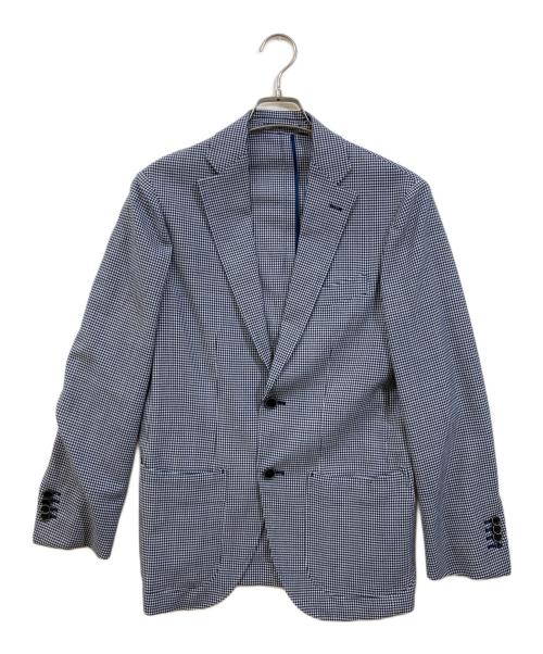 Hilton（ヒルトン）Hilton (ヒルトン) Sartoria Ring (サルトリアリング) 千鳥格子2Bジャケット ネイビー サイズ:Sの古着・服飾アイテム