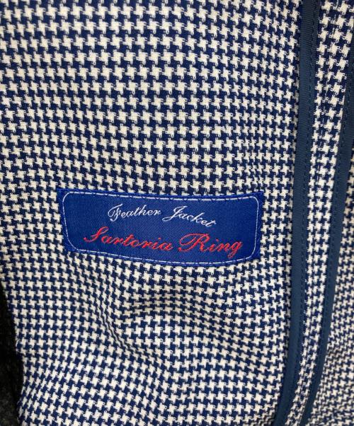 Hilton（ヒルトン）Hilton (ヒルトン) Sartoria Ring (サルトリアリング) 千鳥格子2Bジャケット ネイビー サイズ:Sの古着・服飾アイテム