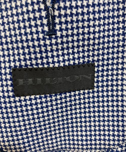 Hilton（ヒルトン）Hilton (ヒルトン) Sartoria Ring (サルトリアリング) 千鳥格子2Bジャケット ネイビー サイズ:Sの古着・服飾アイテム