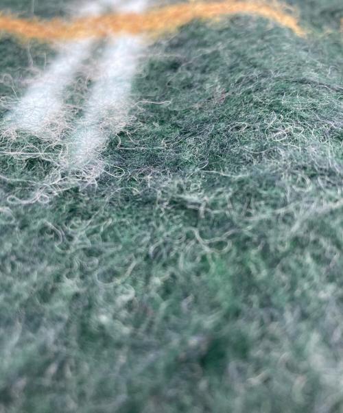 PAMM（パム）PAMM (パム) 透明な空気のチェックジップニット グリーン サイズ:SIZE 2の古着・服飾アイテム