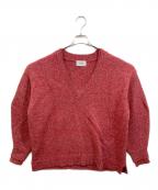 CLANEクラネ）の古着「2way ネック オーバー ニット トップス」｜レッド