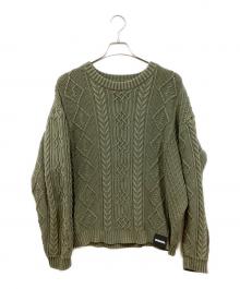 NEIGHBORHOOD（ネイバーフッド）の古着「WASHED CREWNECK SWEATER」｜オリーブ