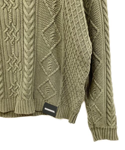 NEIGHBORHOOD（ネイバーフッド）NEIGHBORHOOD (ネイバーフッド) WASHED CREWNECK SWEATER オリーブ サイズ:Mの古着・服飾アイテム
