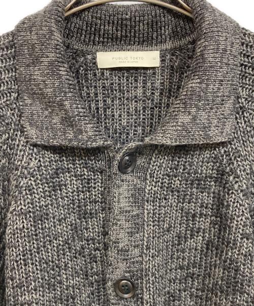 PUBLIC TOKYO（パブリックトウキョウ）PUBLIC TOKYO (パブリックトウキョウ) メランジポロカーディガン グレー サイズ:SIZE 2の古着・服飾アイテム