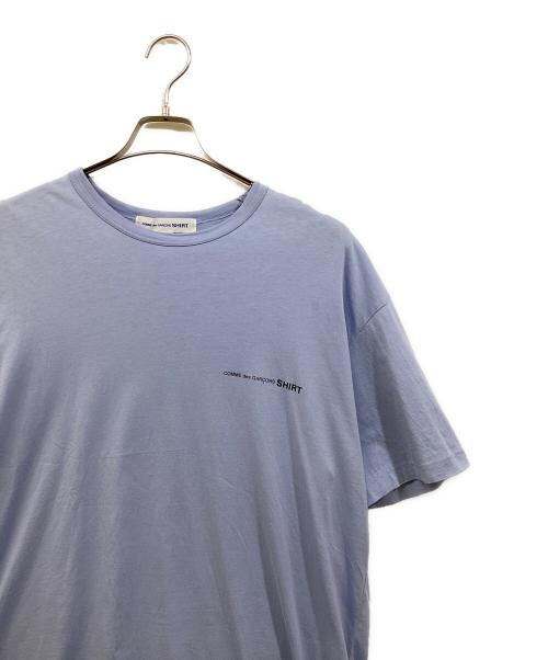 COMME des GARCONS SHIRT（コムデギャルソンシャツ）COMME des GARCONS SHIRT (コムデギャルソンシャツ) Cotton Jersey Plain CDG SHIRT Black Logo at Front S/S TEE スカイブルー サイズ:Sの古着・服飾アイテム