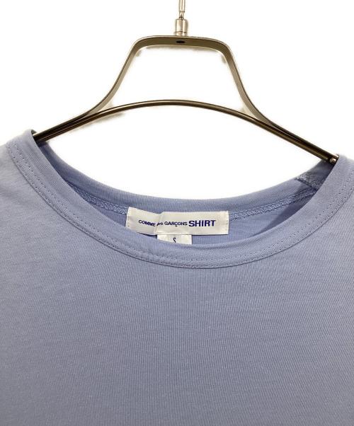 COMME des GARCONS SHIRT（コムデギャルソンシャツ）COMME des GARCONS SHIRT (コムデギャルソンシャツ) Cotton Jersey Plain CDG SHIRT Black Logo at Front S/S TEE スカイブルー サイズ:Sの古着・服飾アイテム