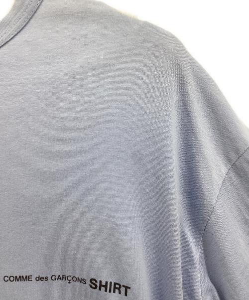 COMME des GARCONS SHIRT（コムデギャルソンシャツ）COMME des GARCONS SHIRT (コムデギャルソンシャツ) Cotton Jersey Plain CDG SHIRT Black Logo at Front S/S TEE スカイブルー サイズ:Sの古着・服飾アイテム