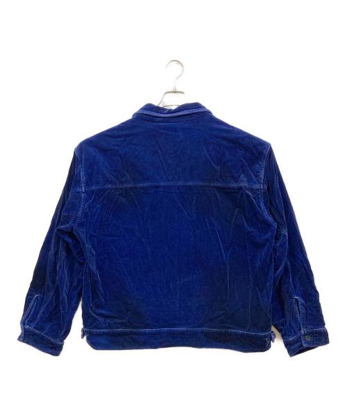 ANCELLM（アンセルム）ANCELLM (アンセルム) C/VELVET ZIPUP JACKET ネイビー サイズ:3の古着・服飾アイテム