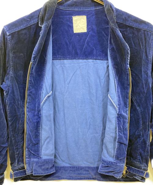 ANCELLM（アンセルム）ANCELLM (アンセルム) C/VELVET ZIPUP JACKET ネイビー サイズ:3の古着・服飾アイテム