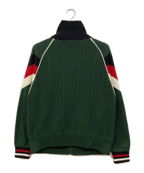 RICE NINE TEN（ライスナインテン）RICE NINE TEN (ライスナインテン) Knitted Zip Track Jacket グリーン サイズ:1の古着・服飾アイテム