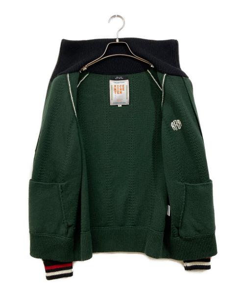 RICE NINE TEN（ライスナインテン）RICE NINE TEN (ライスナインテン) Knitted Zip Track Jacket グリーン サイズ:1の古着・服飾アイテム