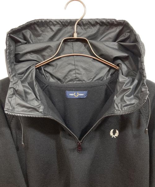 FRED PERRY（フレッドペリー）FRED PERRY (フレッドペリー) KNIT HOODED PARKA ブラック サイズ:Mの古着・服飾アイテム