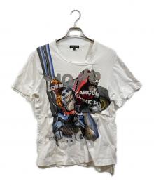 COMME des GARCONS HOMME PLUS（コムデギャルソンオムプリュス）の古着「メタルアウトロー ステッチデザインTシャツ」｜ホワイト