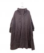 nest Robeネストローブ）の古着「起毛リネンプチセーラースモックワンピース」｜ブラウン