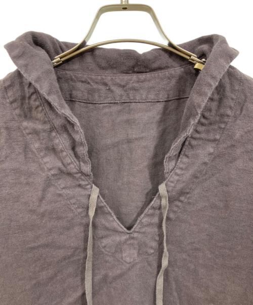 nest Robe（ネストローブ）nest Robe (ネストローブ) 起毛リネンプチセーラースモックワンピース ブラウン サイズ:FREEの古着・服飾アイテム