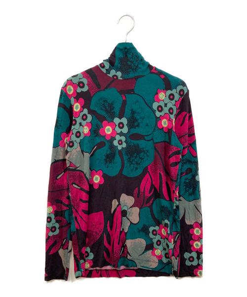 DRIES VAN NOTEN（ドリスヴァンノッテン）DRIES VAN NOTEN (ドリスヴァンノッテン) フローラルハイネックカットソー グリーン サイズ:Sの古着・服飾アイテム