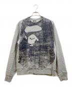 A BATHING APEア ベイシング エイプ）の古着「APE HEAD OVER PRINT CREWNECK SWEAT」｜グレー