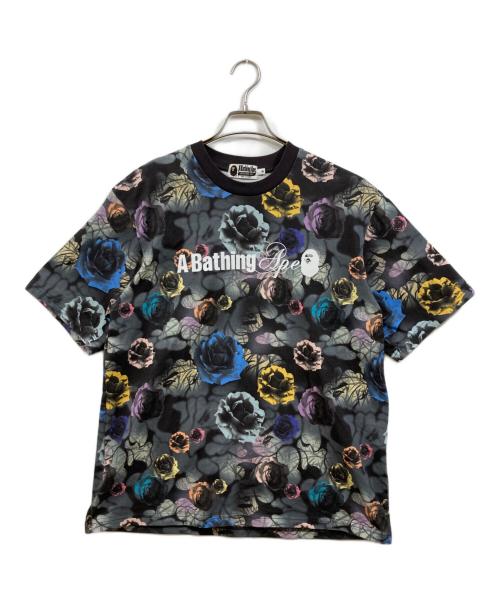 A BATHING APE（ア ベイシング エイプ）A BATHING APE (ア ベイシング エイプ) FLORAL CAMO LOGO RELAXED FIT TEE ブラック サイズ:Mの古着・服飾アイテム