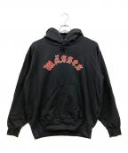 MASSESマシス）の古着「SWEAT HOODED METAL」｜ブラック