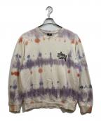 stussyステューシー）の古着「タイダイスウェット」｜ベージュ