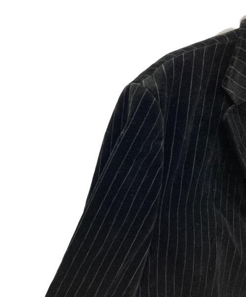 BURBERRY BLACK LABEL（バーバリーブラックレーベル）BURBERRY BLACK LABEL (バーバリーブラックレーベル) ベロアテーラードジャケット ブラック サイズ:SIZE XLの古着・服飾アイテム