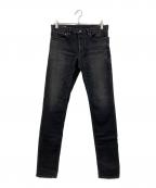 MINEDENIMマインデニム）の古着「S.Slim STR 5ポケットデニムパンツ」｜ブラック