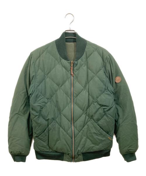 Eddie Bauer（エディーバウアー）Eddie Bauer (エディーバウアー) リバーシブルキルティングブルゾン グリーン サイズ:サイズ表記無しの古着・服飾アイテム