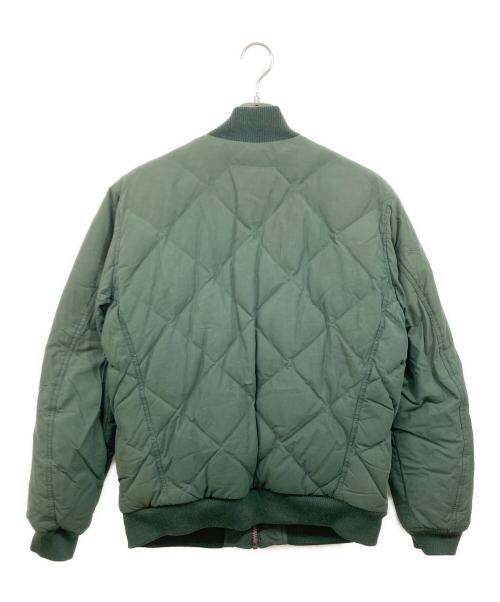 Eddie Bauer（エディーバウアー）Eddie Bauer (エディーバウアー) リバーシブルキルティングブルゾン グリーン サイズ:サイズ表記無しの古着・服飾アイテム