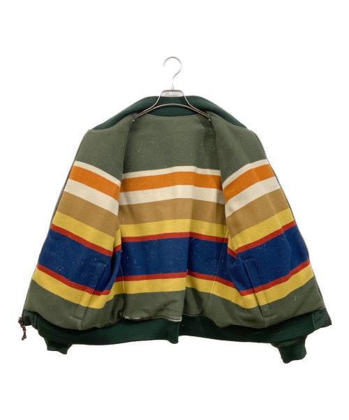 Eddie Bauer（エディーバウアー）Eddie Bauer (エディーバウアー) リバーシブルキルティングブルゾン グリーン サイズ:サイズ表記無しの古着・服飾アイテム