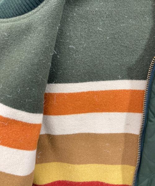 Eddie Bauer（エディーバウアー）Eddie Bauer (エディーバウアー) リバーシブルキルティングブルゾン グリーン サイズ:サイズ表記無しの古着・服飾アイテム