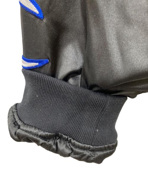 Champion（チャンピオン）Champion (チャンピオン) SUPREME (シュプリーム) Hooded Satin Varsity Jacket ブラック サイズ:XLの古着・服飾アイテム