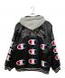Champion (チャンピオン) SUPREME (シュプリーム) Hooded Satin Varsity Jacket ブラック サイズ:XL：18000円