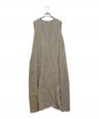 KAGUREカグレ）の古着「ノースリーブリネンワンピース」｜ベージュ