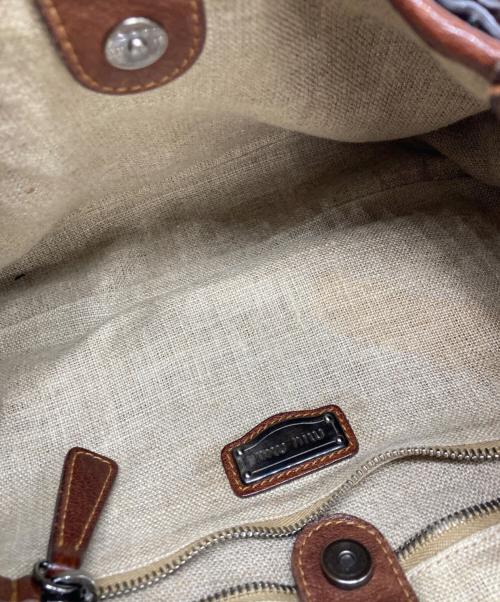 MIU MIU（ミュウミュウ）MIU MIU (ミュウミュウ) デニムワンショルダーバッグ インディゴの古着・服飾アイテム