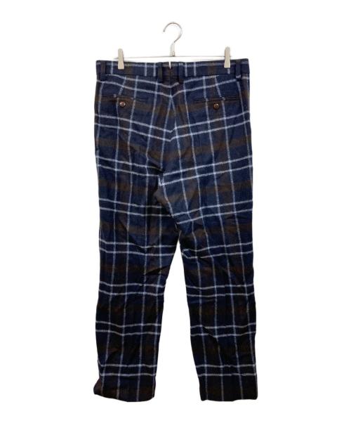 JUNYA WATANABE MAN（ジュンヤワタナベマン）JUNYA WATANABE MAN (ジュンヤワタナベマン) チェックウールパンツ ネイビー サイズ:Lの古着・服飾アイテム