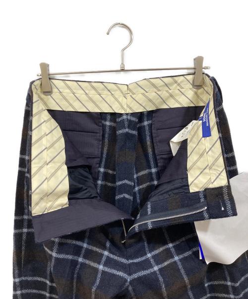 JUNYA WATANABE MAN（ジュンヤワタナベマン）JUNYA WATANABE MAN (ジュンヤワタナベマン) チェックウールパンツ ネイビー サイズ:Lの古着・服飾アイテム