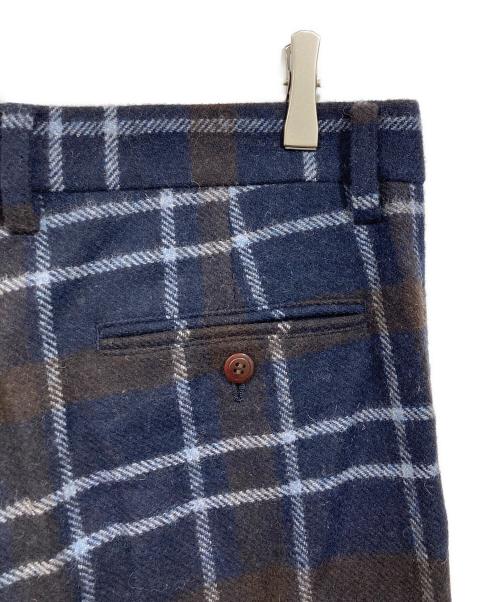 JUNYA WATANABE MAN（ジュンヤワタナベマン）JUNYA WATANABE MAN (ジュンヤワタナベマン) チェックウールパンツ ネイビー サイズ:Lの古着・服飾アイテム