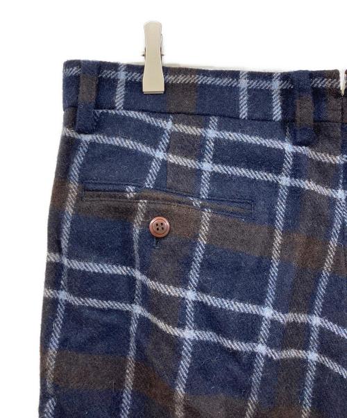 JUNYA WATANABE MAN（ジュンヤワタナベマン）JUNYA WATANABE MAN (ジュンヤワタナベマン) チェックウールパンツ ネイビー サイズ:Lの古着・服飾アイテム