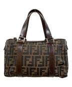 FENDIフェンディ）の古着「ズッカ柄ミニボストンバッグ」｜ブラウン