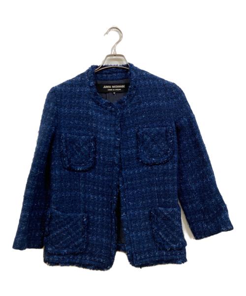 JUNYA WATANABE COMME des GARCONS（(ジュンヤワタナベ コムデギャルソン）JUNYA WATANABE COMME des GARCONS ((ジュンヤワタナベ コムデギャルソン) ツイードジャケット ネイビー サイズ:Mの古着・服飾アイテム