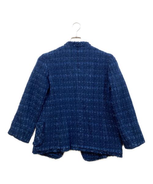 JUNYA WATANABE COMME des GARCONS（(ジュンヤワタナベ コムデギャルソン）JUNYA WATANABE COMME des GARCONS ((ジュンヤワタナベ コムデギャルソン) ツイードジャケット ネイビー サイズ:Mの古着・服飾アイテム