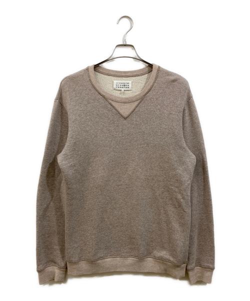 Maison Martin Margiela（メゾンマルタンマルジェラ）Maison Martin Margiela (メゾンマルタンマルジェラ) エルボーパッチスウェット ブラウン サイズ:46の古着・服飾アイテム