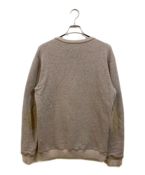 Maison Martin Margiela（メゾンマルタンマルジェラ）Maison Martin Margiela (メゾンマルタンマルジェラ) エルボーパッチスウェット ブラウン サイズ:46の古着・服飾アイテム