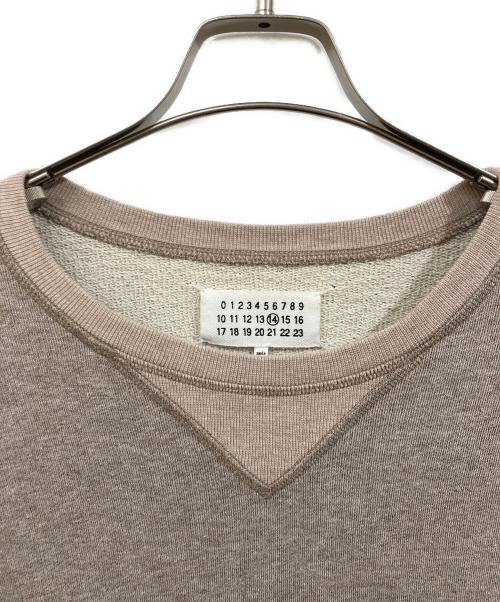 Maison Martin Margiela（メゾンマルタンマルジェラ）Maison Martin Margiela (メゾンマルタンマルジェラ) エルボーパッチスウェット ブラウン サイズ:46の古着・服飾アイテム